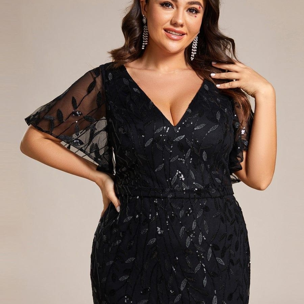 Ever Pretty Black Dress with Earrings